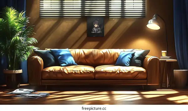 Cozy Living Room Interior Design Illustration