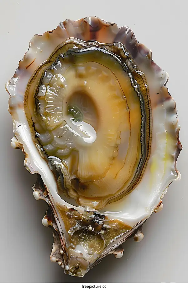 Inside an oyster shell