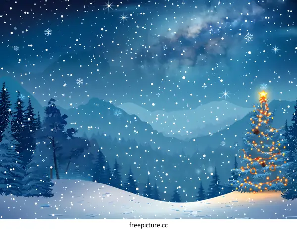 Christmas Snow Scene
