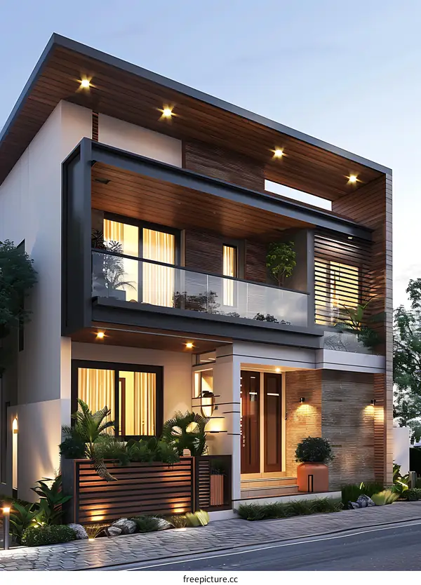 The exterior design of a modern residence