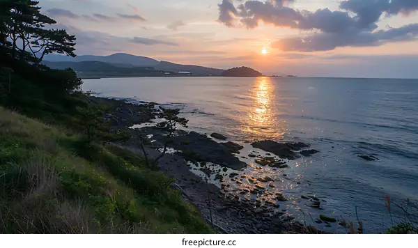 Sea Coast Sunset Landscape