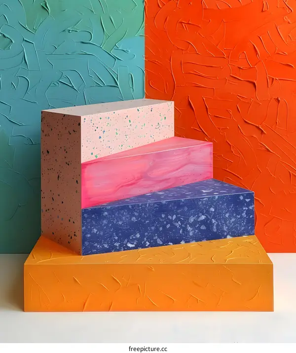 Three-dimensional color block