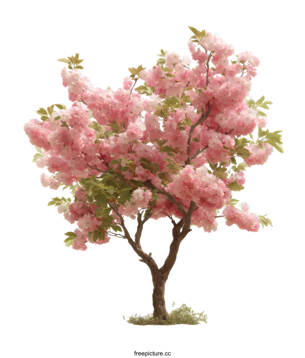 [Transparent Background PNG]Spring Cherry Blossom Tree Illustration