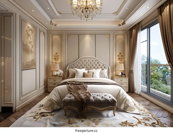 European-style luxury bedroom