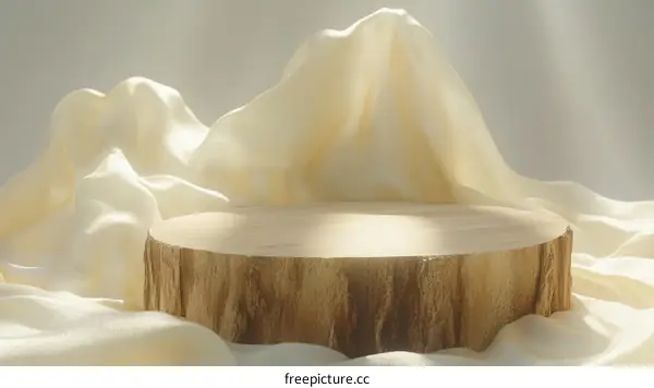 Elegant Light Beige Fabric Display Stand