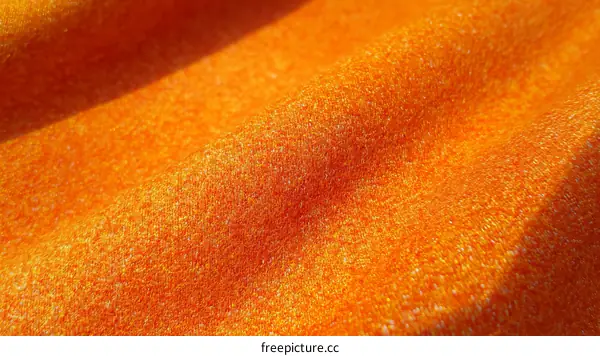 Close Up of Orange Fabric Texture
