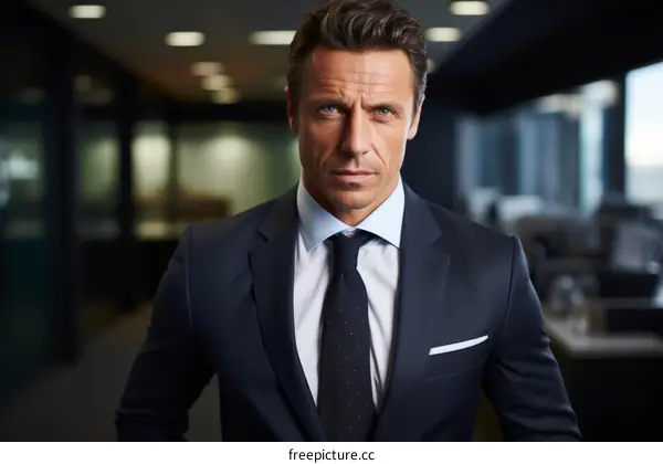 Portrait of a handsome businessman in a suit