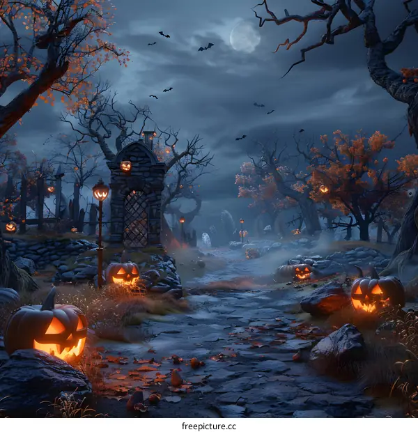 Halloween Pumpkin Field