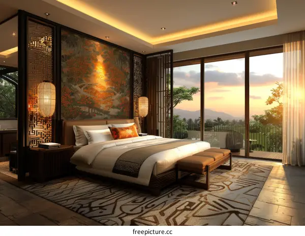Luxury Hotel Suite with Panoramic Mountain Views