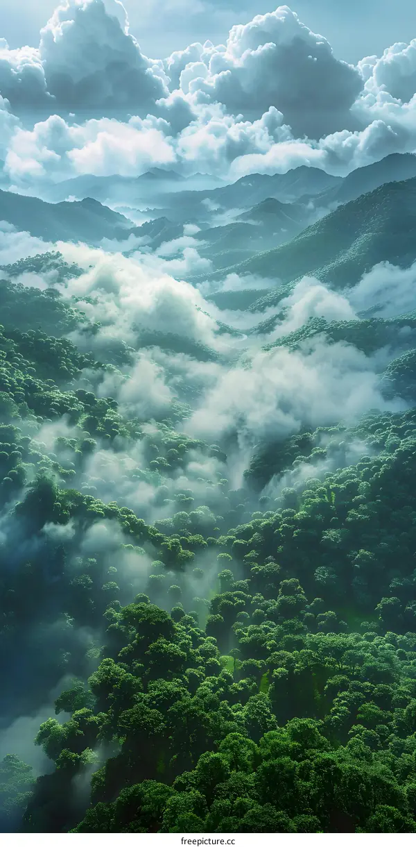 The mist in the mountains