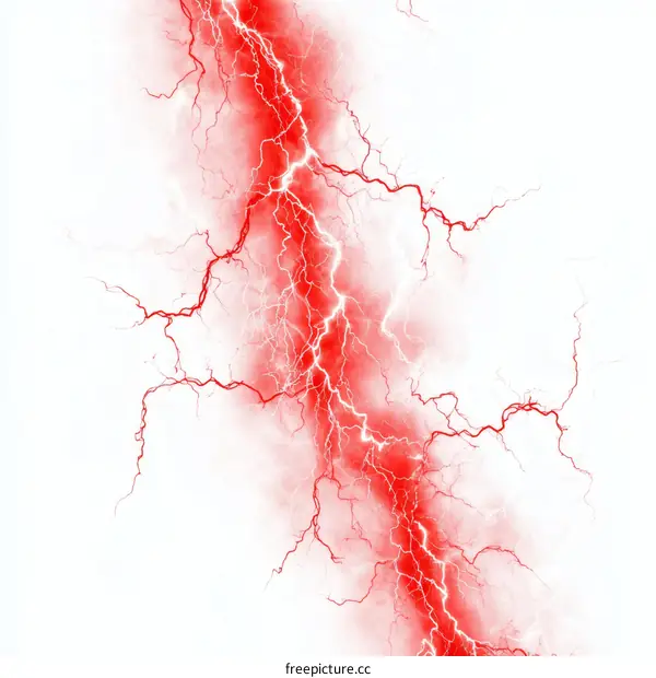 Abstract Red Lightning Design Background