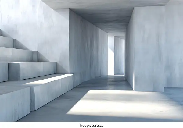 Abstract Concrete Architectural Interior Design