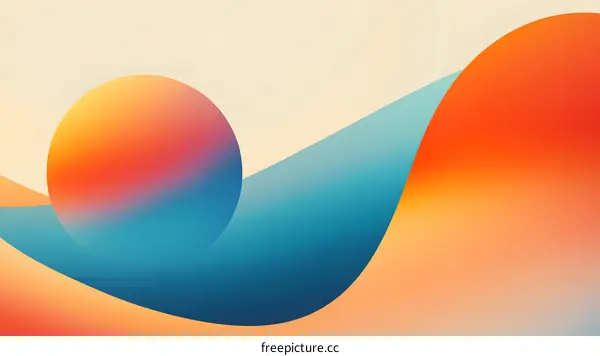 Abstract Background with  Gradient Colors and Shapes