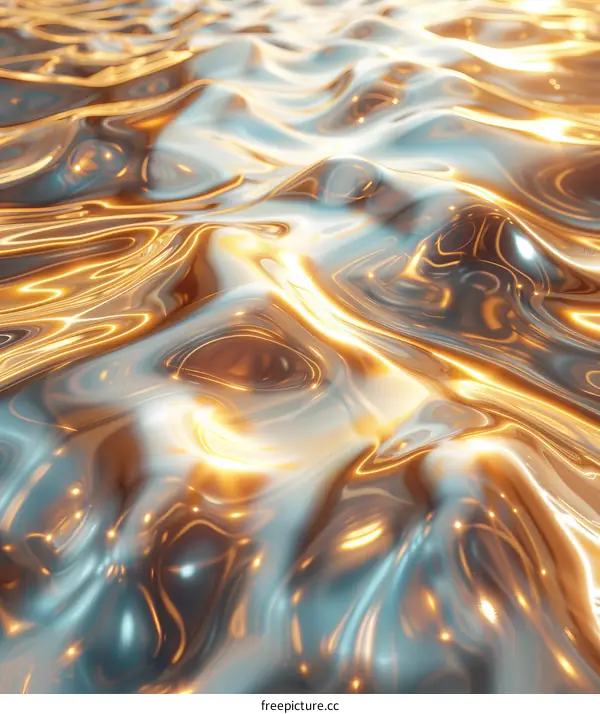 Abstract Liquid Metal Texture Background