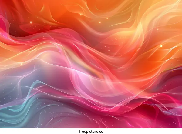 Abstract Colorful Flowing Lines Design