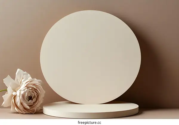 Beige Minimalist Floral Display