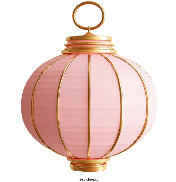 [Transparent Background PNG]Elegant Pink Chinese Lantern Design