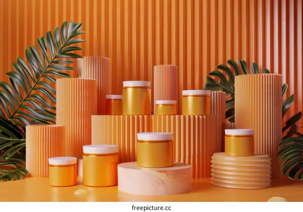 Orange Cosmetic Product Packaging Design