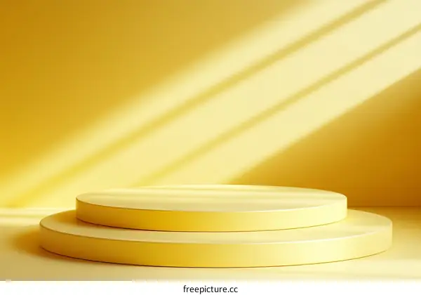 Yellow Product Display Stage Illustration