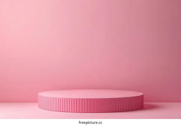 Pink Geometric Display Podium