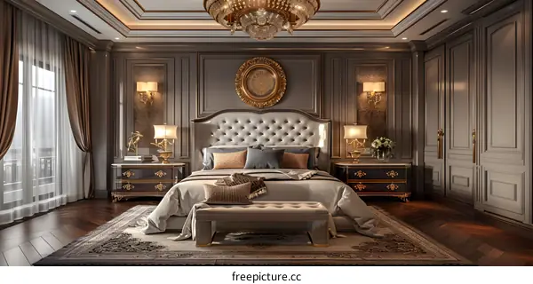 European-style luxury bedroom