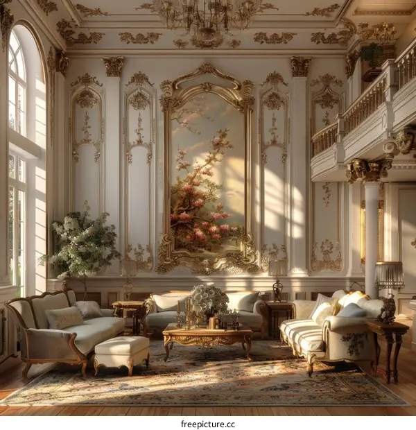 Elegant European Living Room Interior Design