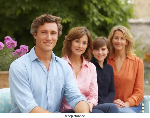 Happy Family Outdoors Portrait