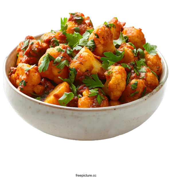 [Transparent Background PNG]Spicy Cauliflower and Potato Curry