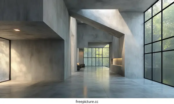 Modern Concrete Architecture Interior Design