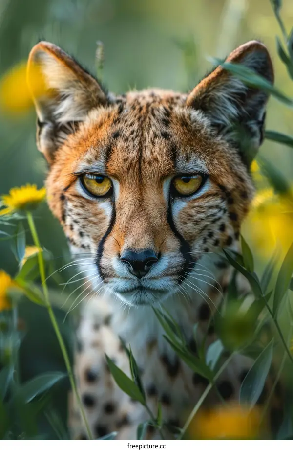 Portrait of a Cheetah in the African Savanna