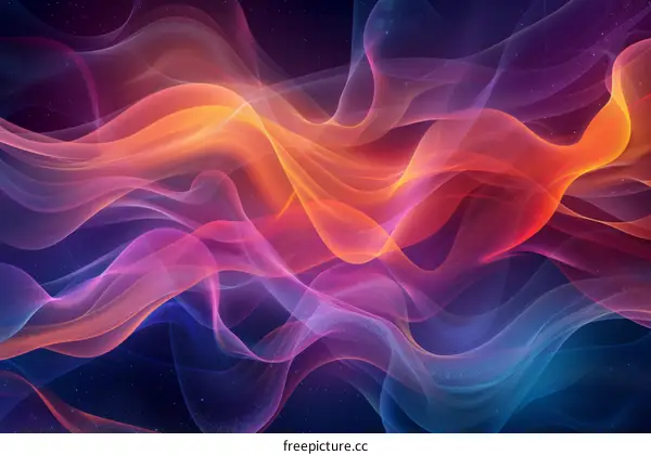 Abstract Flowing Wave Background with Colorful Swirls