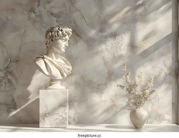 Marble Relief Head Sculpture of Ancient Greek Mythology