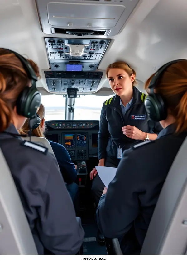 Private Jet Cockpit Training With Female Pilots