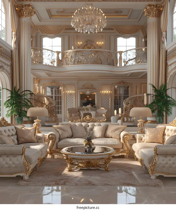 A magnificent living room