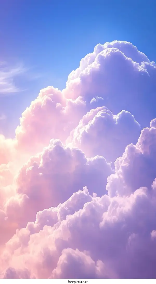 Pastel Cloudscape in the Sky