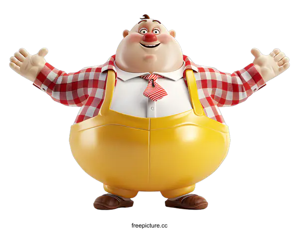 [Transparent Background PNG]Cheerful Cartoon Chef Welcoming Gesture