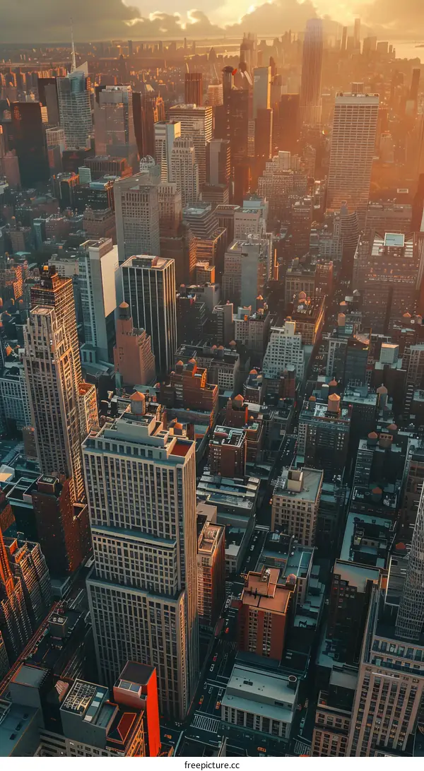 New York City Skyline at Sunset