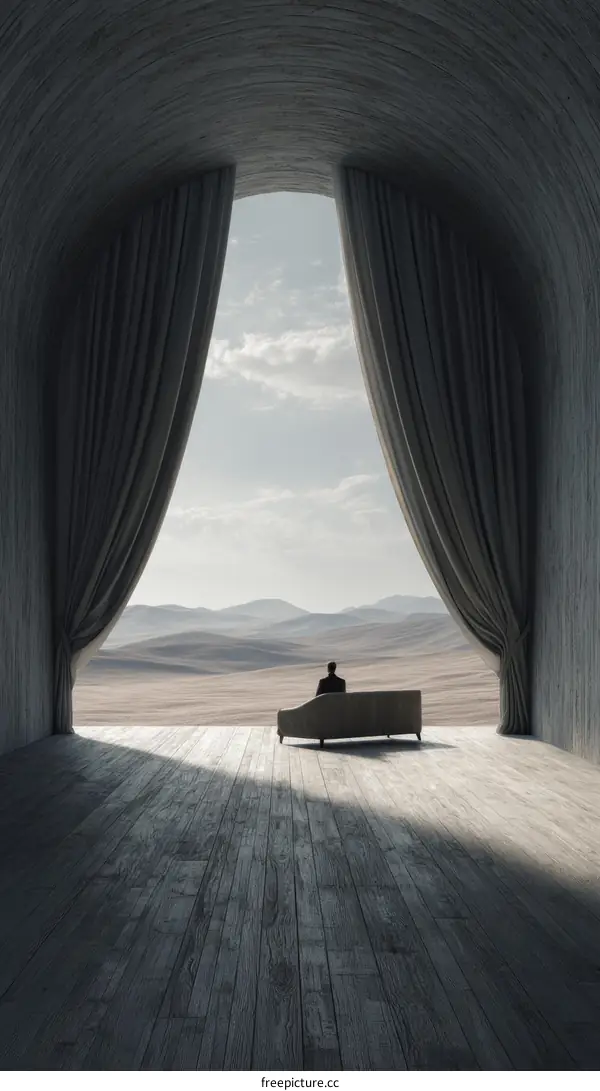 A Man Contemplating the Vastness of the Landscape