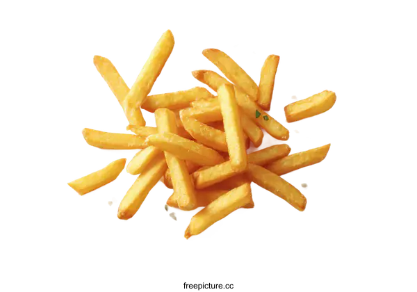 [Transparent Background PNG]Crispy French Fries Ready to Eat