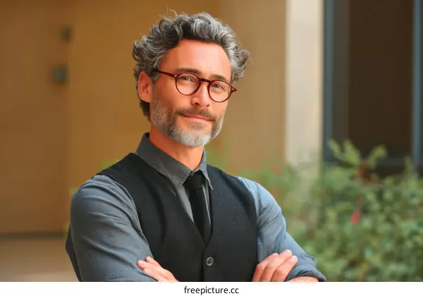 Confident Business Man Outdoors Portrait