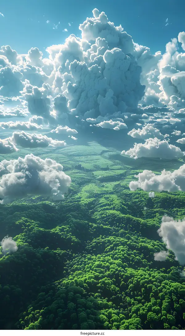 Clouds over the forest