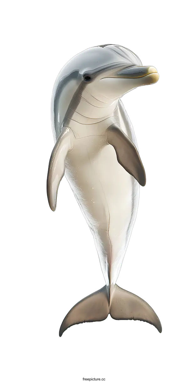 [Transparent Background PNG]Dolphin Tail Up Against White Background