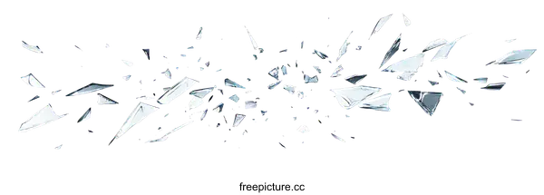 [Transparent Background PNG]Shattered Glass Effect Image