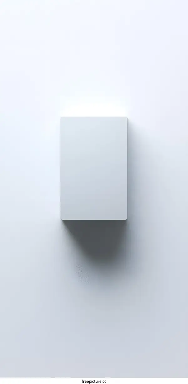 White Square 3D Rendering Minimalist Design