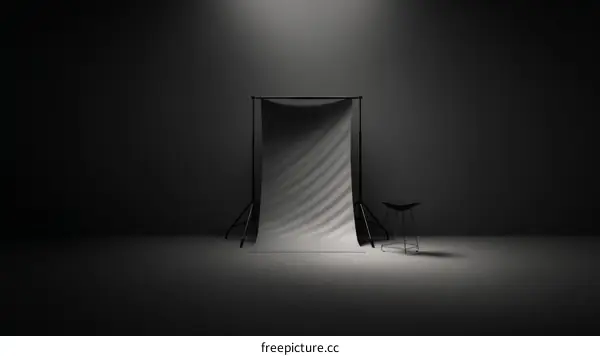 Empty Studio Backdrop Photography Set-up