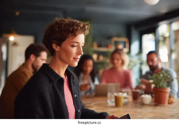 Group of Diverse Friends Enjoying Coffee Shop Conversation