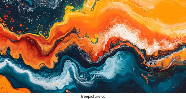 Abstract Art With Swirling Colors