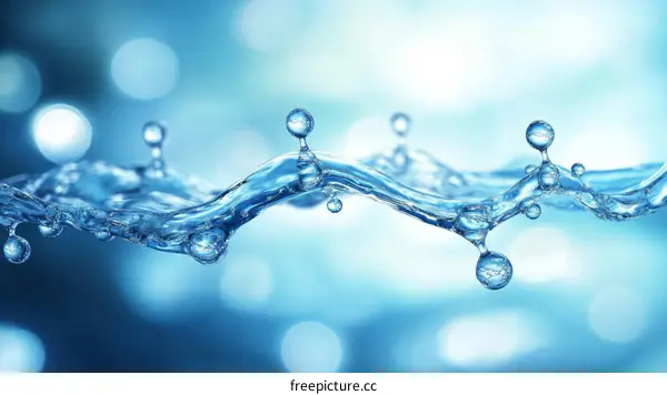 Water Splash Abstract Illustration