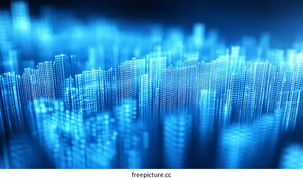 Digital Cityscape Abstract Illustration