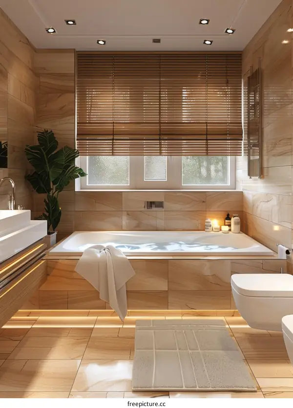 Modern Luxury Bathroom Design Illustration